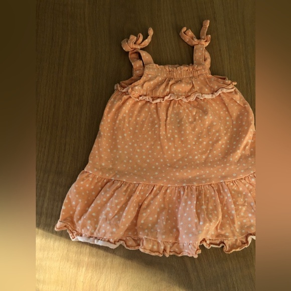 Grayson Mini|Baby girl pastel coral polka dot tiered ruffle sundress•••Cotton - Picture 2 of 4